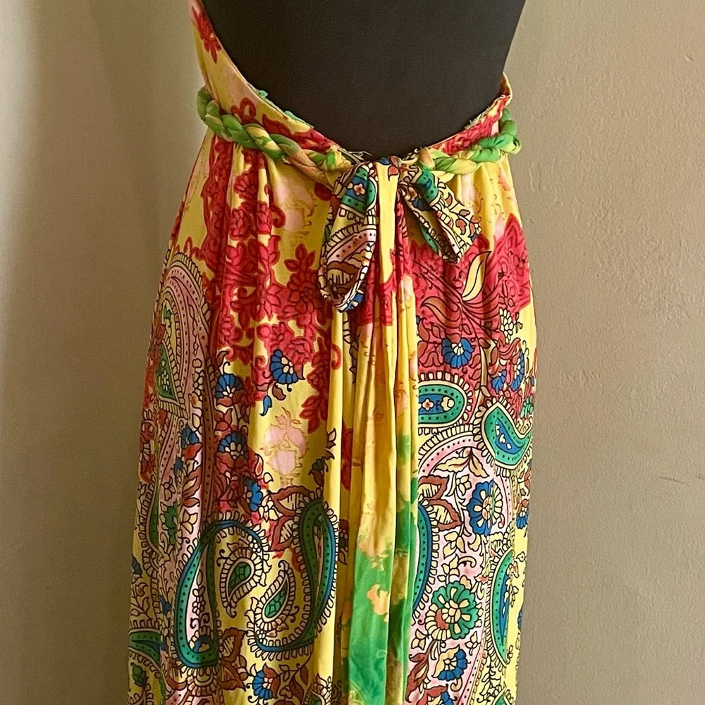 Arden B Green and Yellow Maxi Dress - Picture 3 of 5
